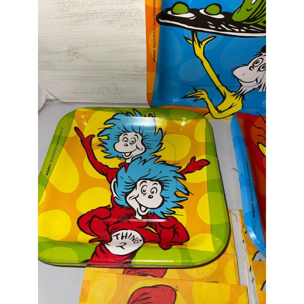 Dr Seuss Party Supplies Set DesignWare Plates Napkins Cat in the Hat Horton 2016